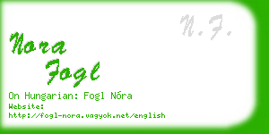 nora fogl business card